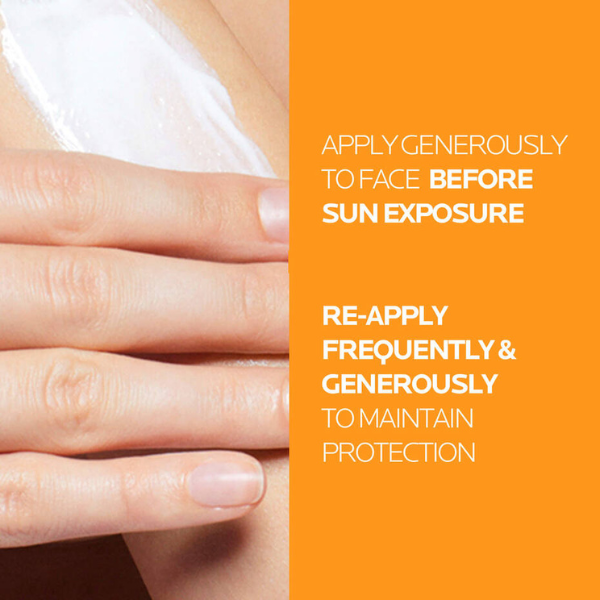 La Roche Posay Anthelios UVMUNE 400 SPF50+ zonnecrème – royaal aanbrengen voor blootstelling aan de zon en regelmatig opnieuw smeren voor maximale bescherming.