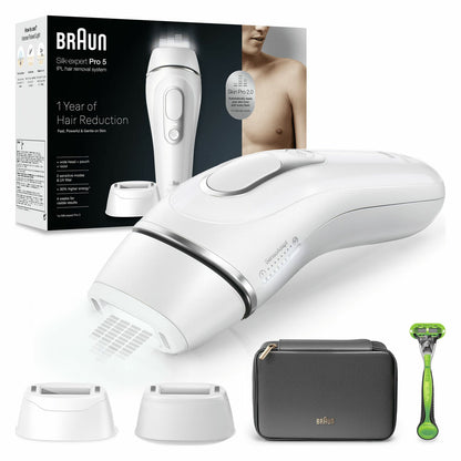 Braun Silk-expert Pro PL5145 IPL ontharingsapparaat compleet pakket met opzetstukken, Venus scheermes en luxe etui.
