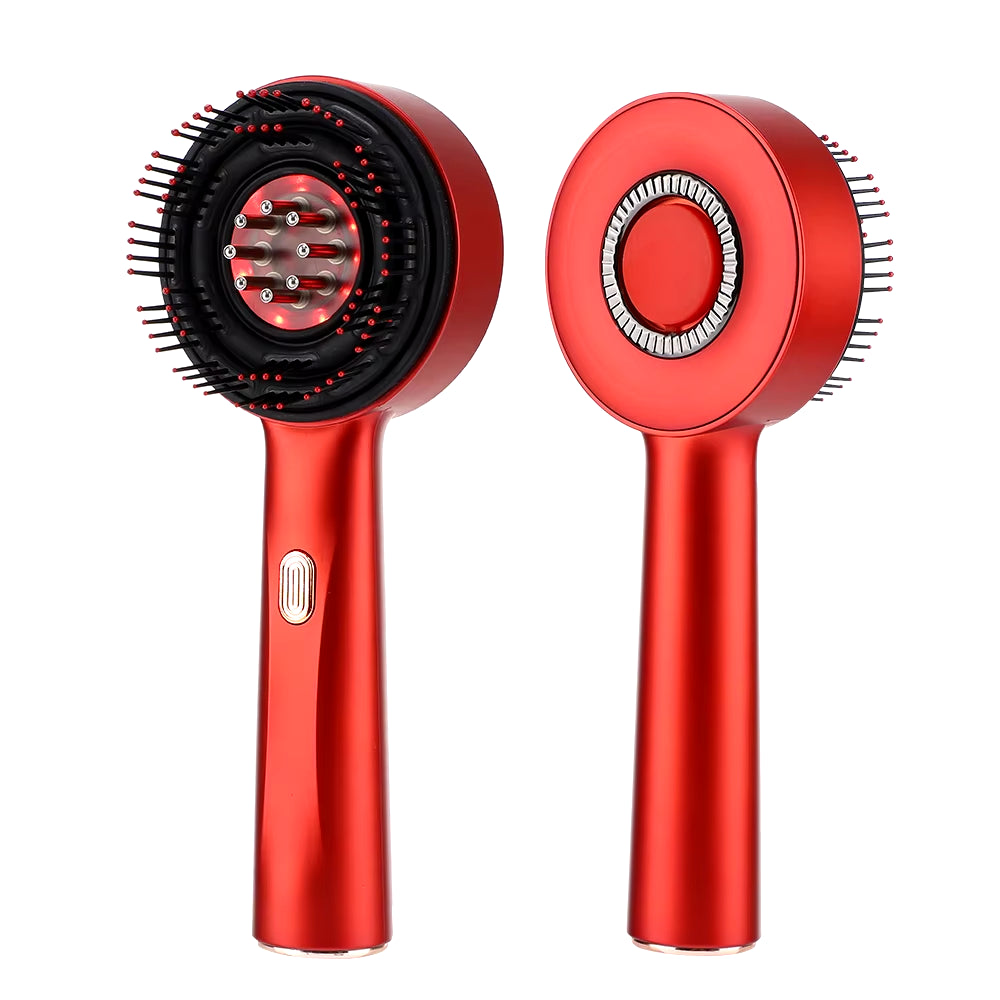 Electric Massage Comb Infrared Light Therapy Vibration Massage Scalp Brush anti Hair Loss Liquid Oil Applicator for Hair Care