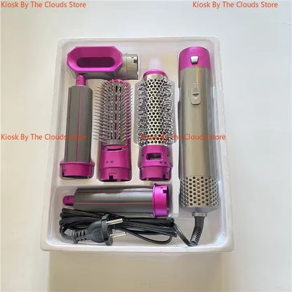 Professional Air Hair Styler 5 in 1 Low Noise Hair Curling Straightening Hair Drying 1000W Hot Air Brushes